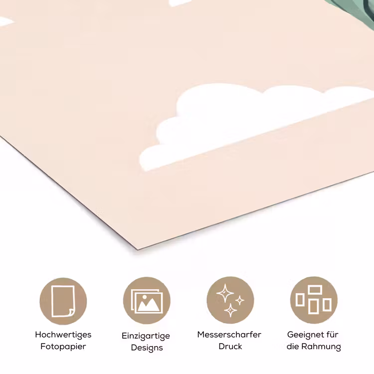 Vrijheidsbeeld - New York - Zon - Modern poster papier klein -tcloseup_DE