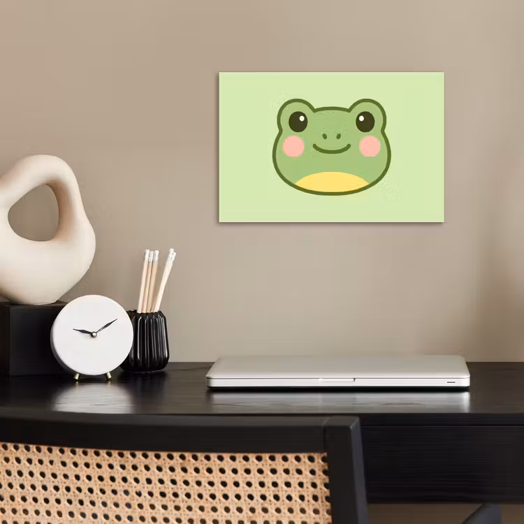 Kikker - Groen - Vriendelijkheid poster papier klein -sfeer1
