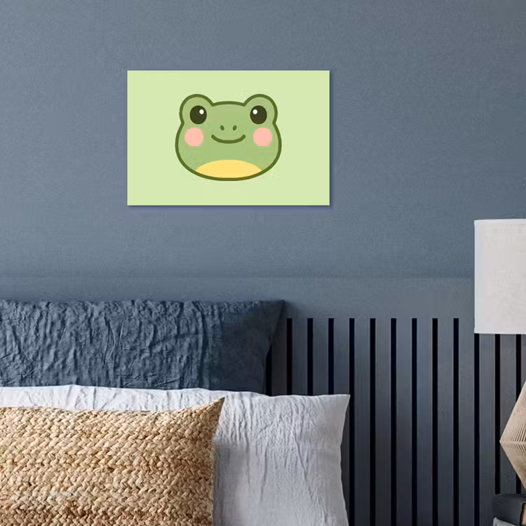 Kikker - Groen - Vriendelijkheid poster papier klein -sfeer2