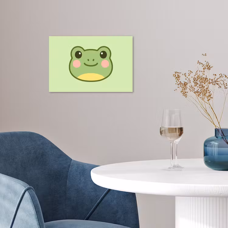 Kikker - Groen - Vriendelijkheid poster papier klein -sfeer3