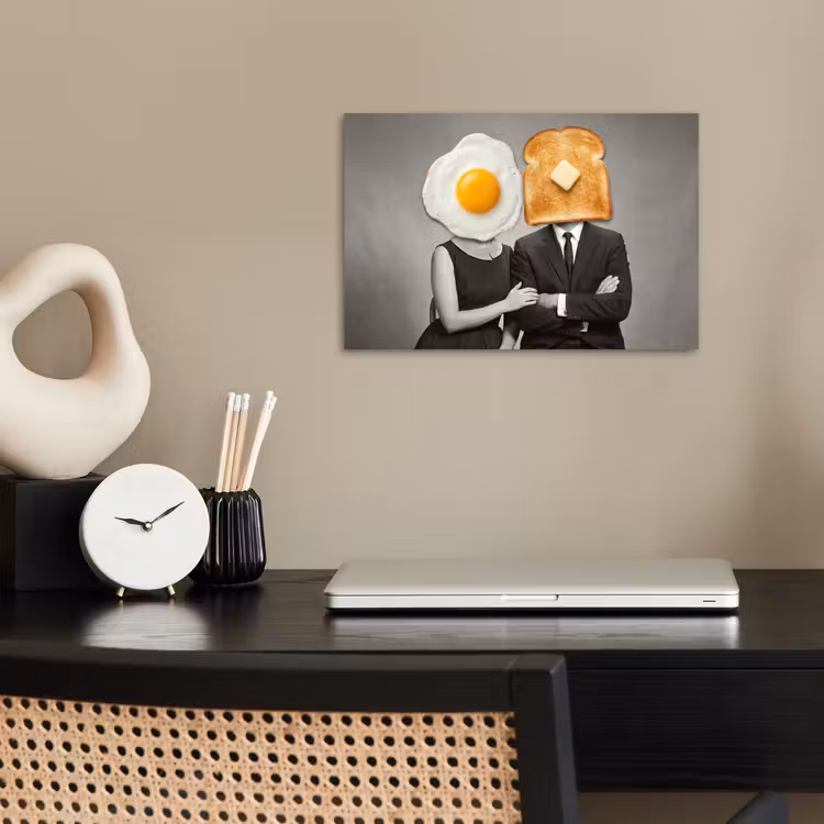 Ontbijt - Koppel - Ei - Brood poster papier klein -sfeer1