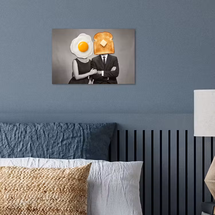 Ontbijt - Koppel - Ei - Brood poster papier klein -sfeer2