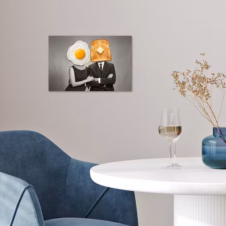 Ontbijt - Koppel - Ei - Brood poster papier klein -sfeer3