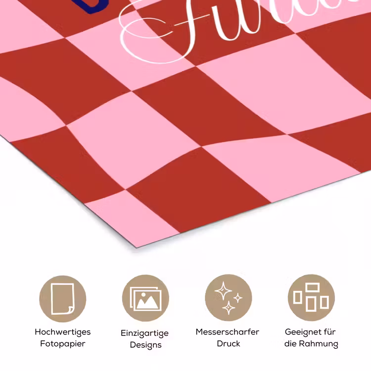 Furture - Geblokt - Rood poster papier klein -tcloseup_DE