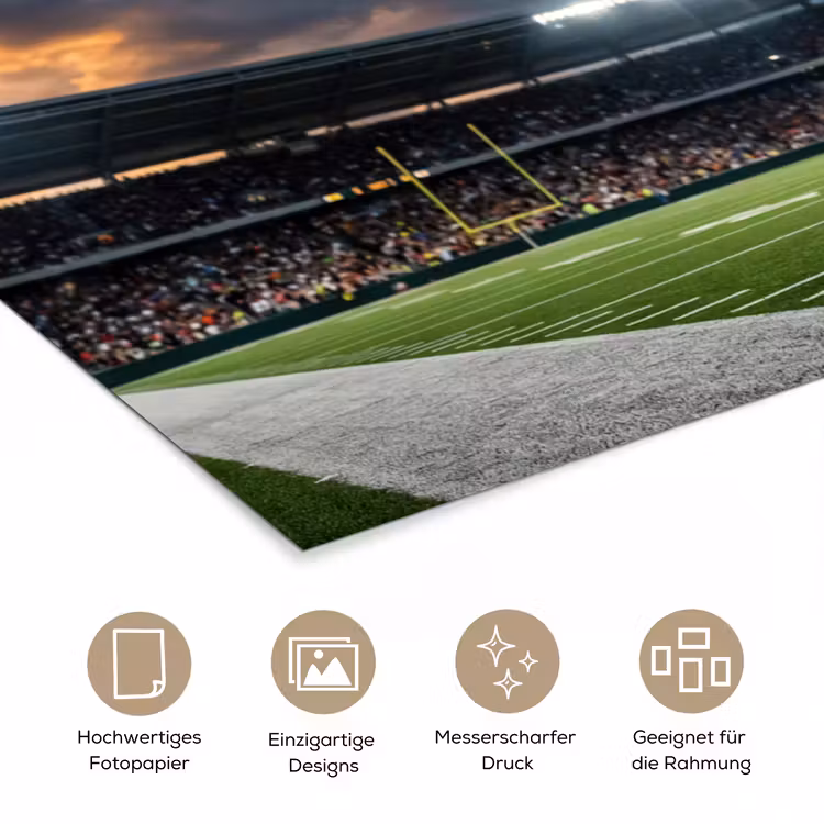 Football - Bal - Stadion - Sport poster papier klein -tcloseup_DE