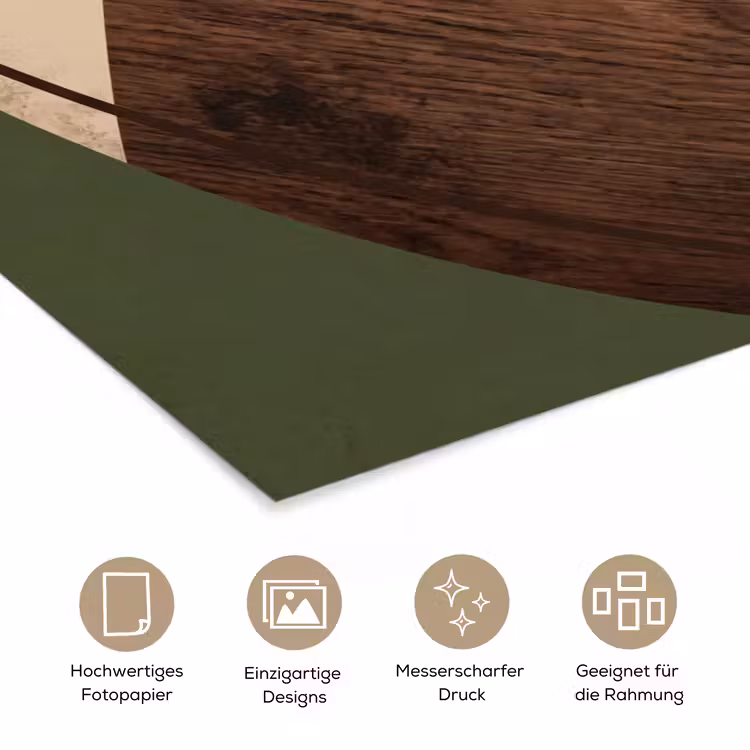 Football - Hout - Sport - Groen poster papier klein -tcloseup_DE