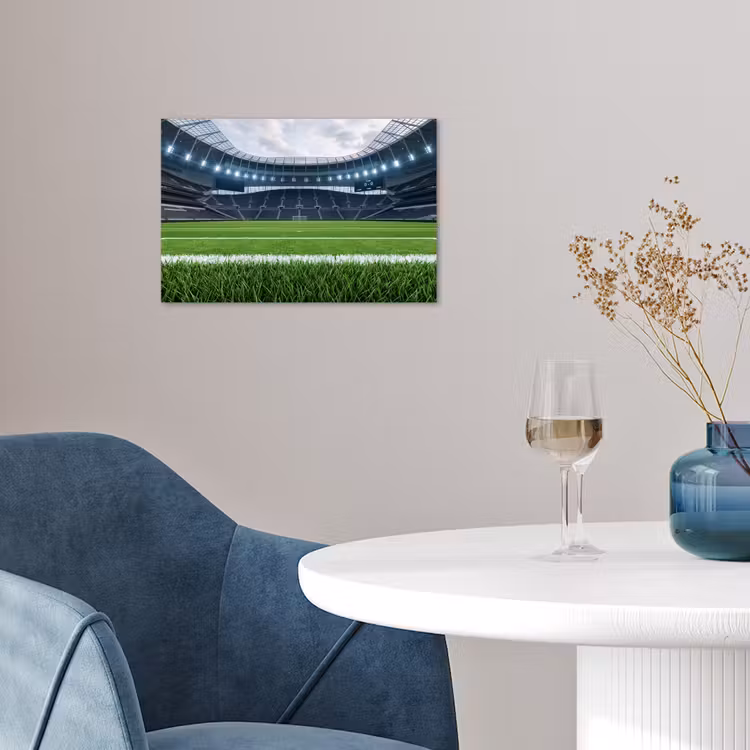 Voetbal - Stadion - Sport - Groen poster papier klein -sfeer3