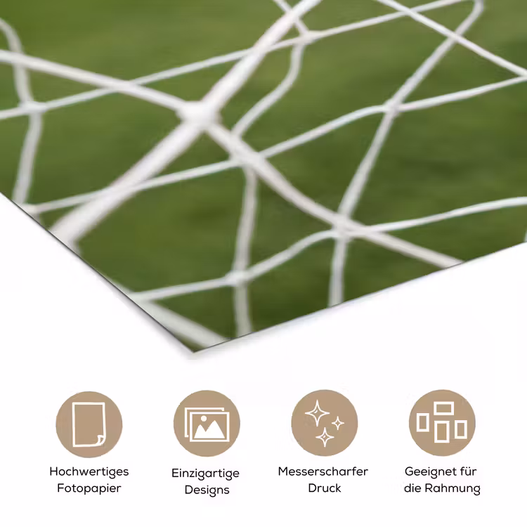 Voetbal - Goal - Net - Sport poster papier klein -tcloseup_DE