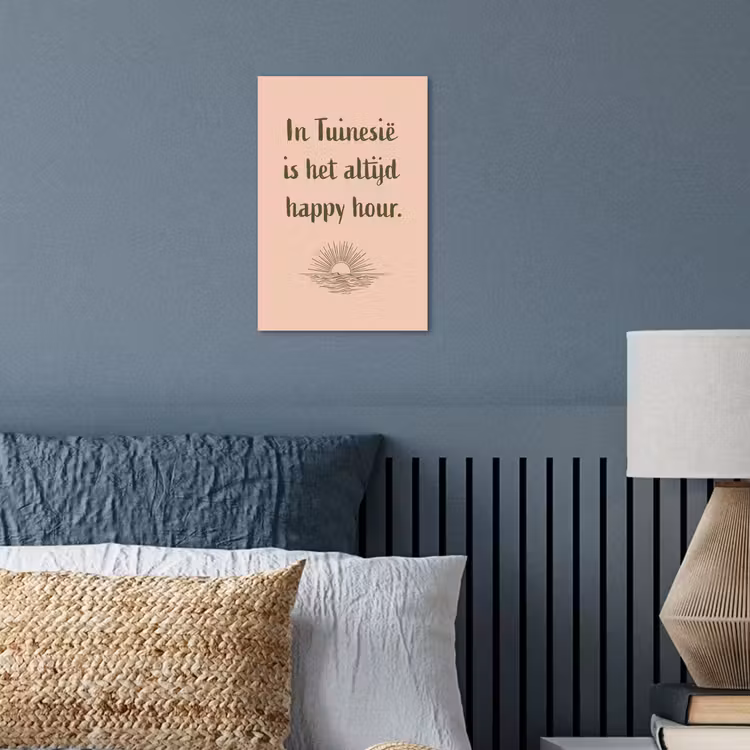 Tuin - Roze - Quote - Zon poster papier klein -sfeer2