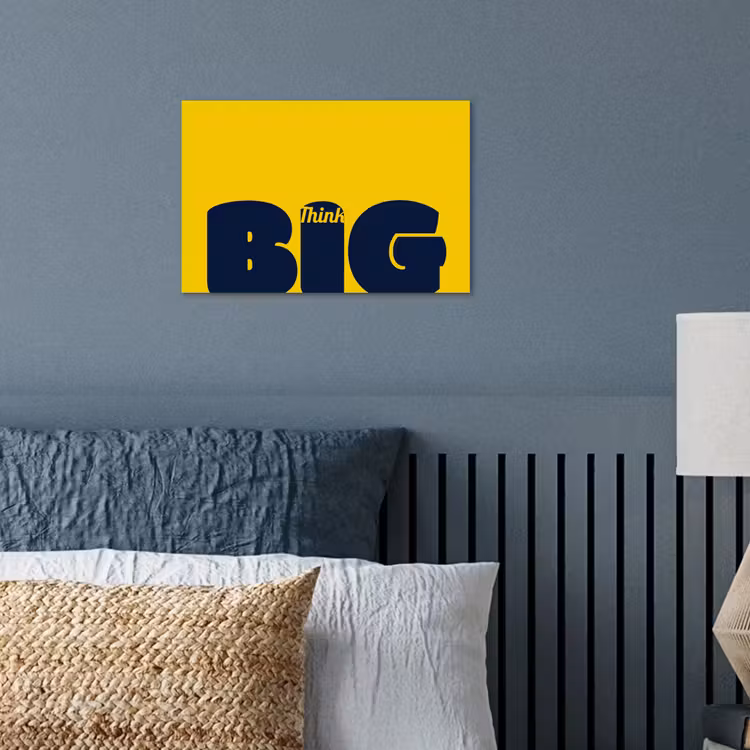 Geel - Think big - Grafisch poster papier klein -sfeer2