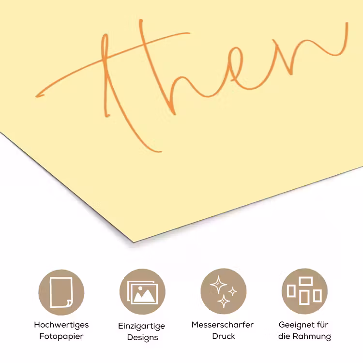 Geel - Oranje - if not now then when poster papier klein -tcloseup_DE