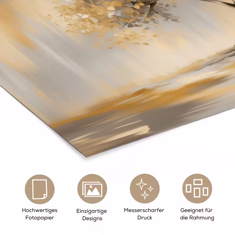 Schilderij - Boom - Abstract - Bladeren poster papier klein -tcloseup_DE