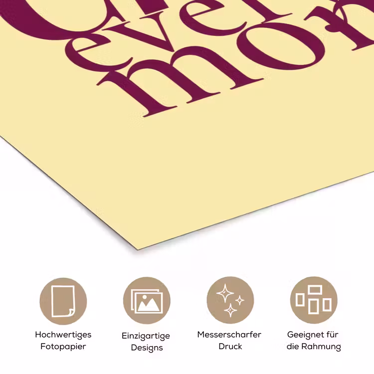 Cherish every moment - Cocktailglas - Geel poster papier klein -tcloseup_DE