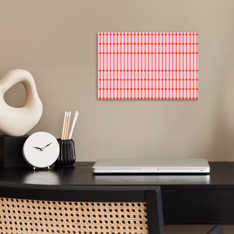 Geometrisch - Minimalistisch - Rood - Roze poster papier klein 62 -sfeer1
