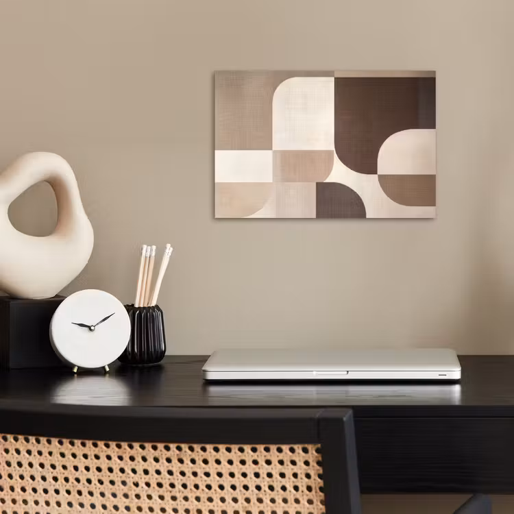 Geometrisch - Geweven structuur - Modern poster papier klein -sfeer1