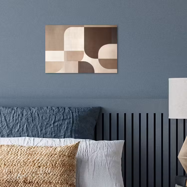 Geometrisch - Geweven structuur - Modern poster papier klein -sfeer2