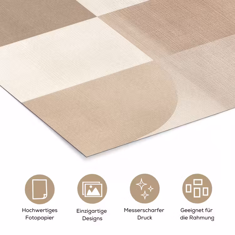 Geometrisch - Geweven structuur - Modern poster papier klein -tcloseup_DE