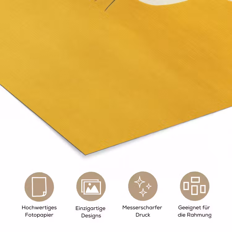Cheetah - Illustratie - Geel poster papier klein -tcloseup_DE