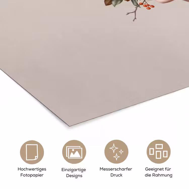 Gezicht - Boeket - Kleurrijk poster papier klein -tcloseup_DE