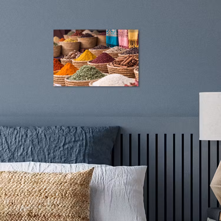 Poster - Gewürze – Körbe – Orientalisch - Kruiden - Manden - Oosters poster papier klein