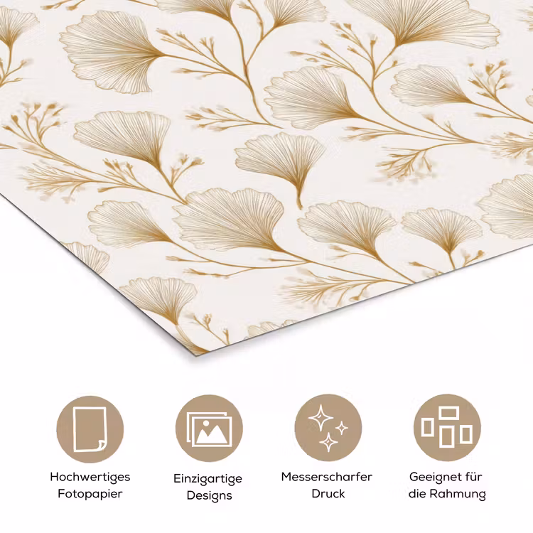 Ginkgo - Takken - Goud poster papier klein 62 -tcloseup_DE