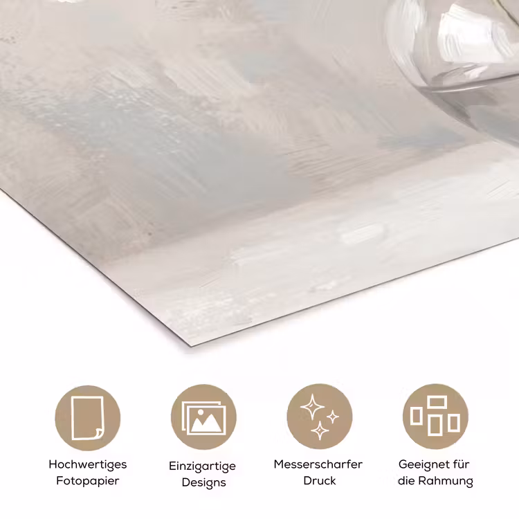 Gipskruid - Vaas - Wit poster papier klein -tcloseup_DE