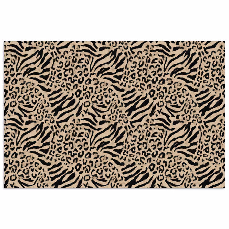 Giraf - Zebra - Motief - Bruin poster papier klein 62 -3d