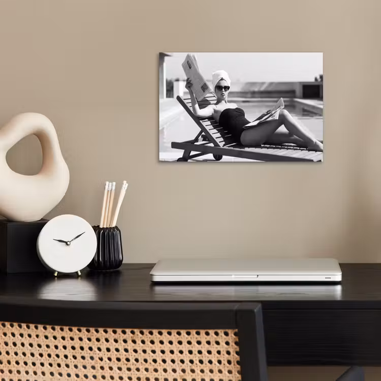 Glamour - Modern - Zwart - Wit poster papier klein -sfeer1