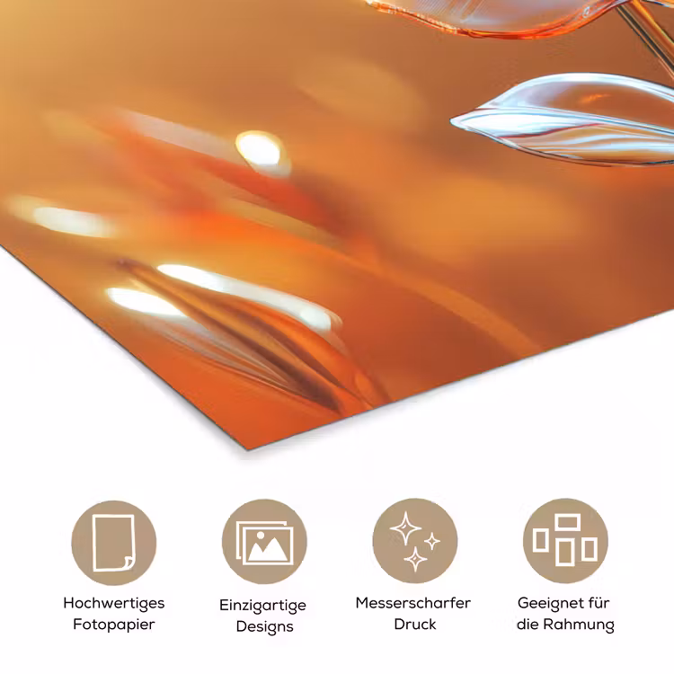 Glazen - Bloem - Zonlicht poster papier klein -tcloseup_DE