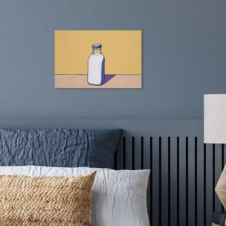 Glazen - Fles - Illustratie - Melk poster papier klein -sfeer2