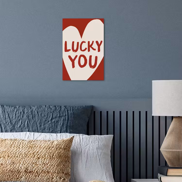 Lucky - Hart - Rood poster papier klein -sfeer2