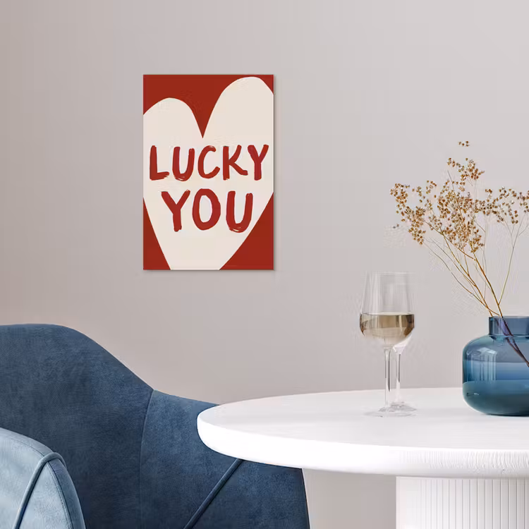 Lucky - Hart - Rood poster papier klein -sfeer3