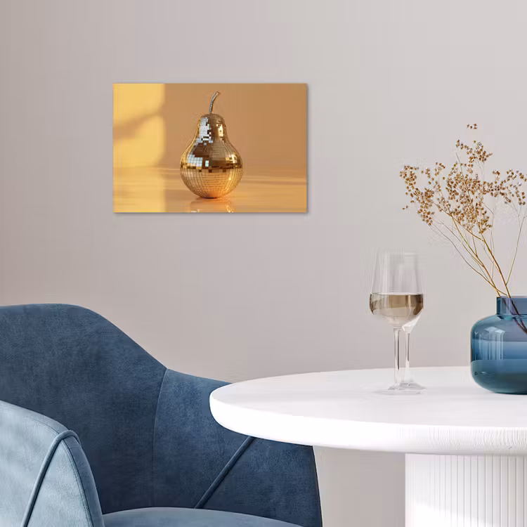 Goud - Disco - Glitter - Peer poster papier klein -sfeer3