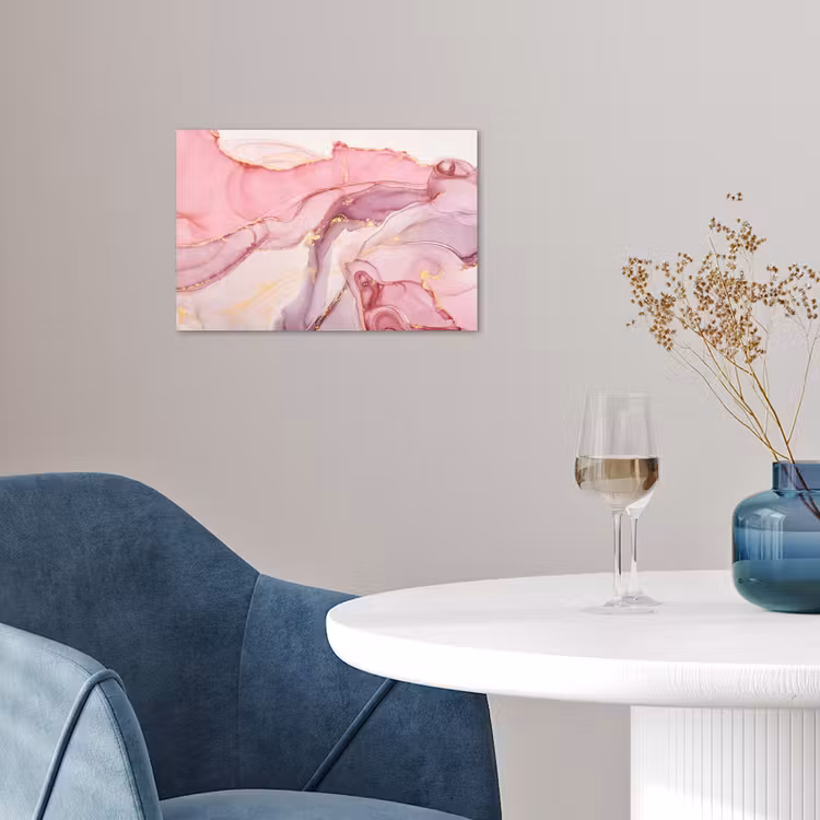 Goud - Marmer - Roze poster papier klein -sfeer3