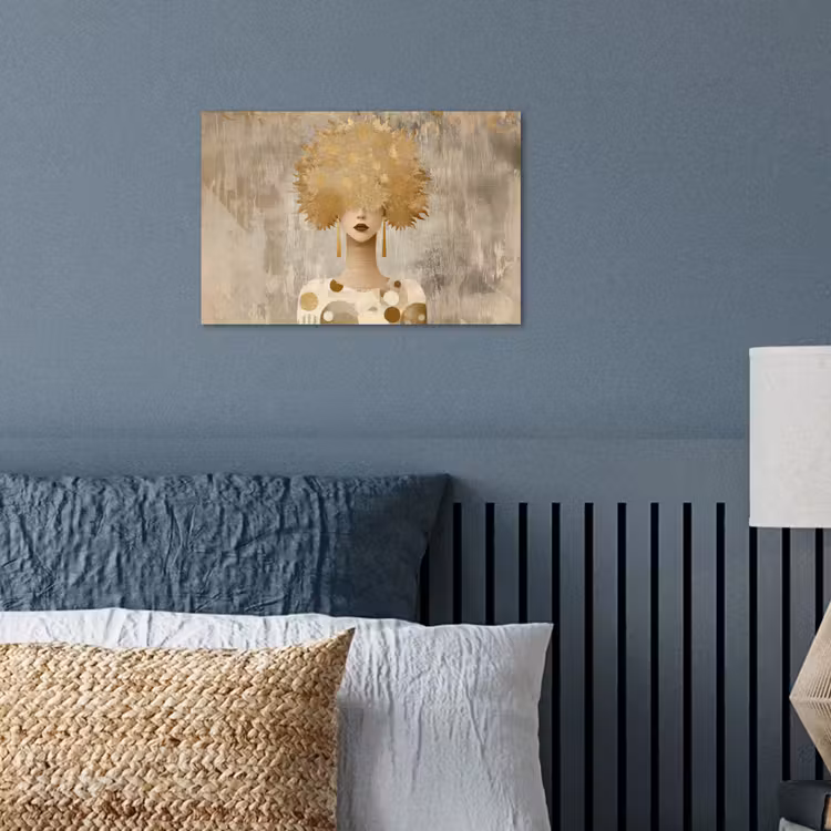 Goud - Portret - Vrouw poster papier klein -sfeer2