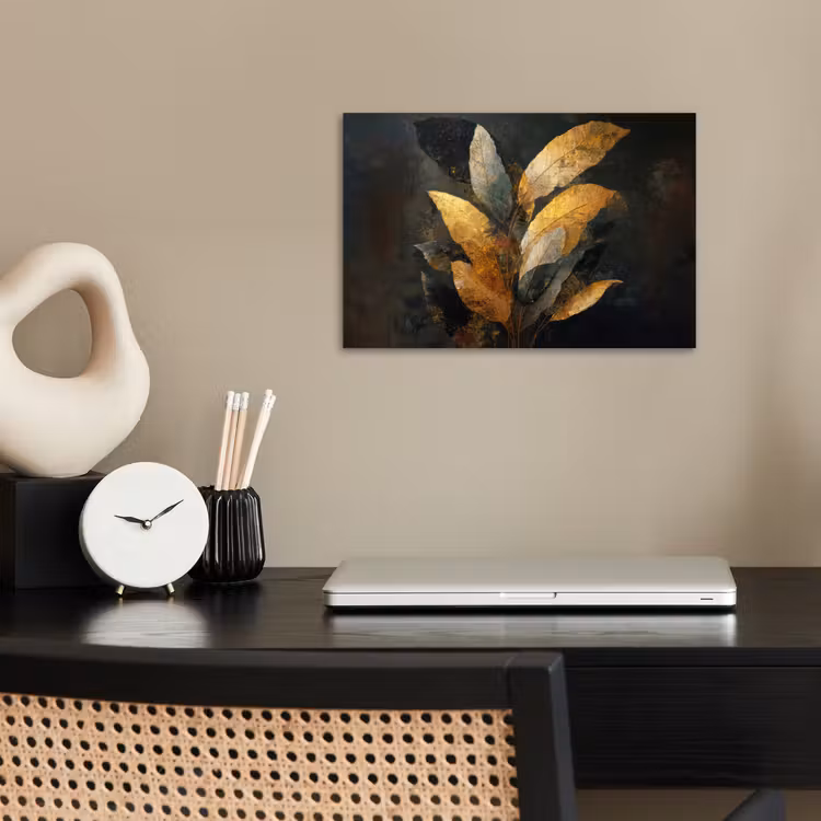 Gouden Bladcompositie – Botanische Luxe poster papier klein -sfeer1