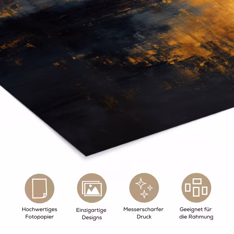 Gouden Reflectie op Water poster papier klein -tcloseup_DE