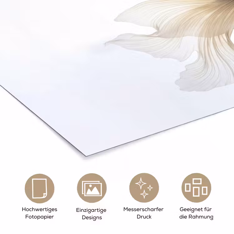Goudvissen - Modern - Wit poster papier klein -tcloseup_DE