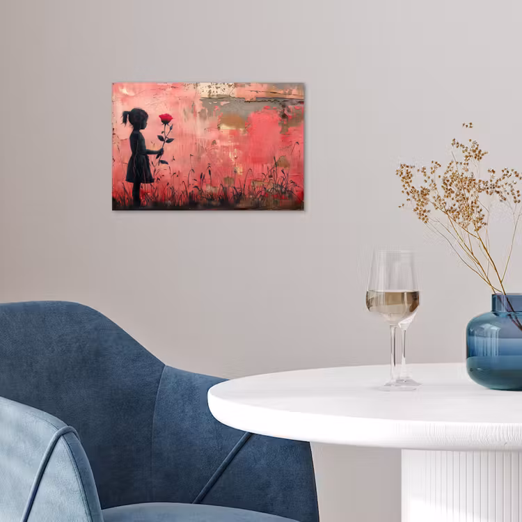 Graffiti - Meisje - Roze - Street art - Roos - Banksy poster papier klein -sfeer3