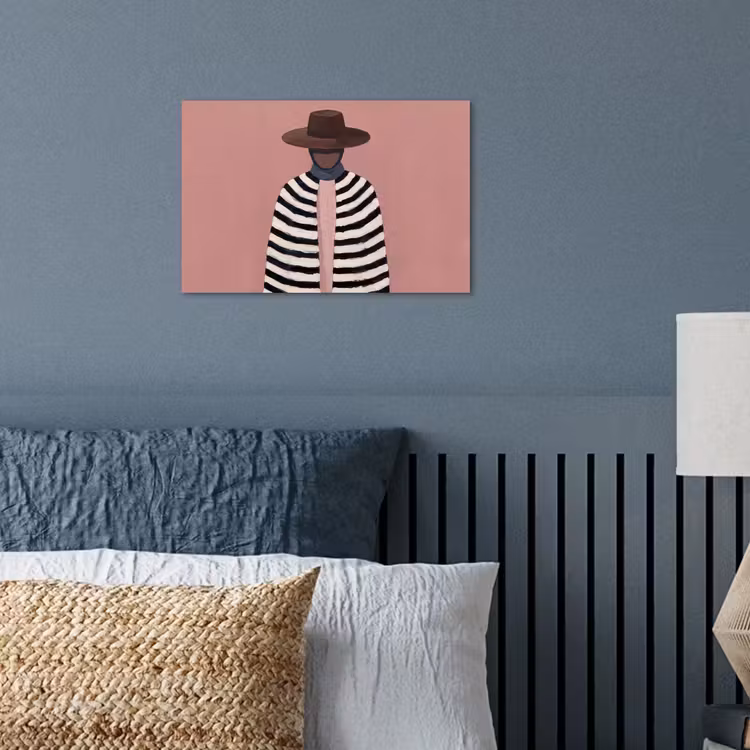 Grafisch - Vrouw - Roze poster papier klein -sfeer2