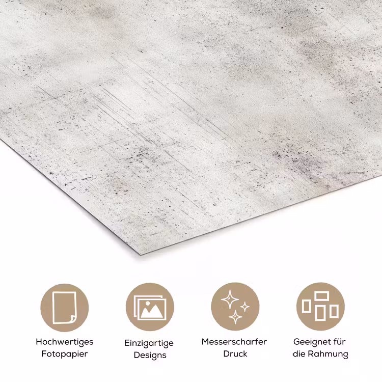 Grijs - Beton - Verweerd poster papier klein 62 -tcloseup_DE