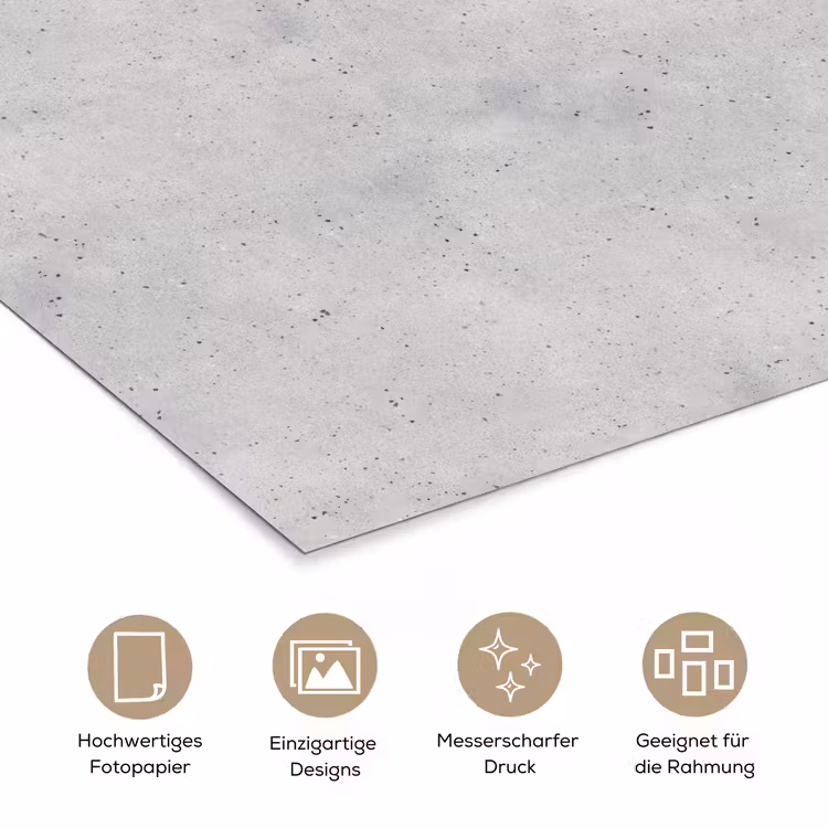 Grijs - Beton - Neutraal poster papier klein 62 -tcloseup_DE