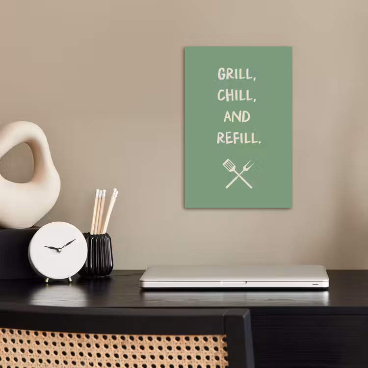 Grill - Groen - Zomer - Quote poster papier klein -sfeer1