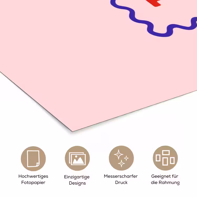 Grl pwr - Roze - Kader poster papier klein -tcloseup_DE