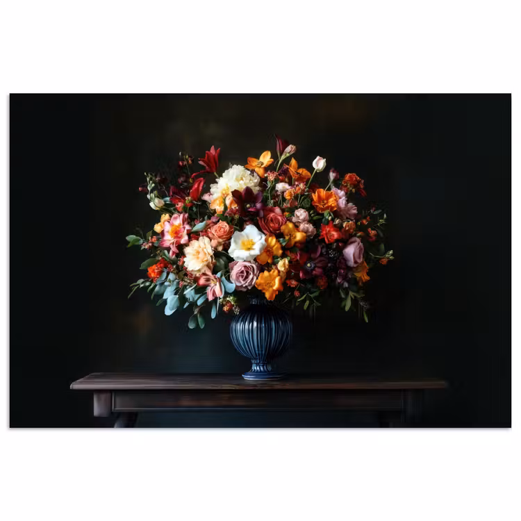 Groot - Bloemen - Vaas - Boeket poster papier klein -3d