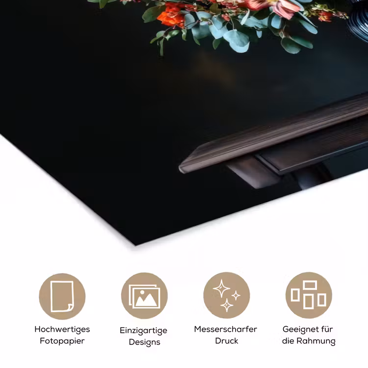 Groot - Bloemen - Vaas - Boeket poster papier klein -tcloseup_DE