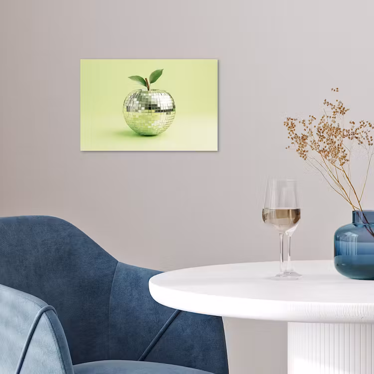 Groen - Disco - Decoratie - Appel poster papier klein -sfeer3