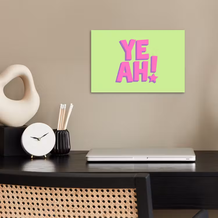 Groen - Neon - Quote poster papier klein -sfeer1