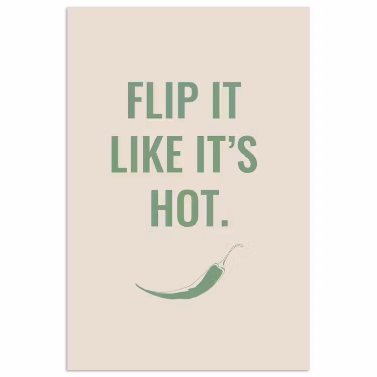 Groen - Quote - Zomer - Chilipeper poster papier klein -3d