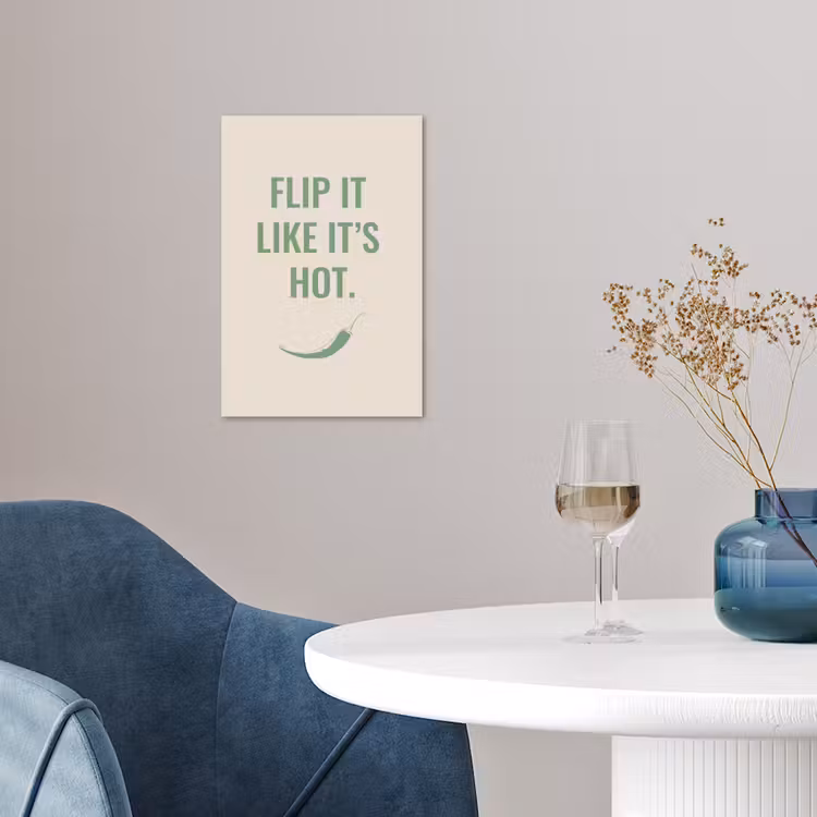 Groen - Quote - Zomer - Chilipeper poster papier klein -sfeer3